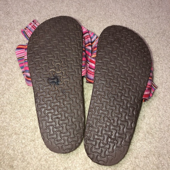 Urban Outfitters Striped Bow Pool Slide - Picture 6 of 7